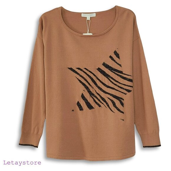 NWT Adyson Parker Plus Cozy Soft Knit Star Pullover Sweater - Picture 6 of 7